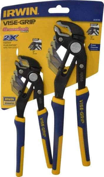 Irwin - 2 Piece GrooveLock Plier Set - Comes in Display Card - Americas Tooling