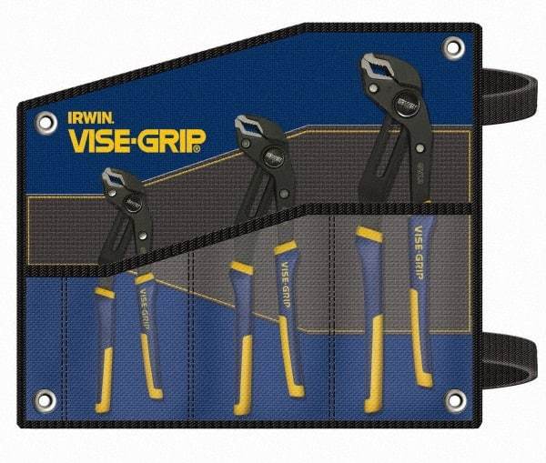 Irwin - 3 Piece GrooveLock Plier Set - Comes in Tool Roll - Americas Tooling