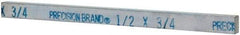 Precision Brand - 12" Long x 3/4" High x 1/2" Wide, Zinc-Plated Key Stock - Low Carbon Steel - Americas Tooling