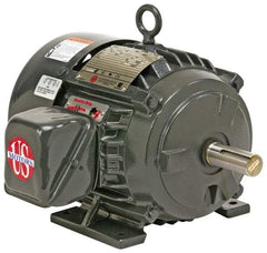 US Motors - 75 hp, TEFC Enclosure, No Thermal Protection, 1,190 RPM, 230/460 Volt, 60 Hz, Three Phase Premium Efficient Motor - Size 405 Frame, Rigid Mount, 1 Speed, Ball Bearings, 172/86 Full Load Amps, F Class Insulation, Reversible - Americas Tooling