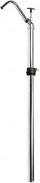 Value Collection - 3/4" Outlet, Steel Hand Operated T Handle Pump - 16 oz per Stroke, 41" OAL, For Petroleum Based Products - Americas Tooling