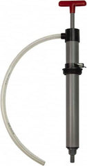 Value Collection - 19/32" Outlet, PVC Hand Operated Drum Pump - 8 oz per Stroke, 22" OAL, For Most Liquid Chemicals - Americas Tooling