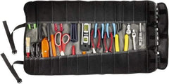 Ergodyne - 25 Pocket Gray Ballistic Polyester Tool Roll - 14-3/4" Wide x 27" Deep x 1" High - Americas Tooling