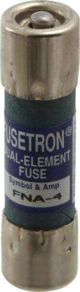 Cooper Bussmann - 250 VAC, 4 Amp, Time Delay Pin Indicator Fuse - Fuse Holder Mount, 1-1/2" OAL, 10 at 125 V kA Rating, 13/32" Diam - Americas Tooling