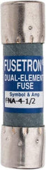 Cooper Bussmann - 250 VAC, 4.5 Amp, Time Delay Pin Indicator Fuse - Fuse Holder Mount, 1-1/2" OAL, 10 at 125 V kA Rating, 13/32" Diam - Americas Tooling