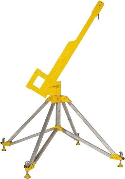 Gemtor - Confined Space Entry & Retrieval Bases & Booms Type: Portable Quadpod w/Rotating Boom Maximum Height (Inch): 90 - Americas Tooling