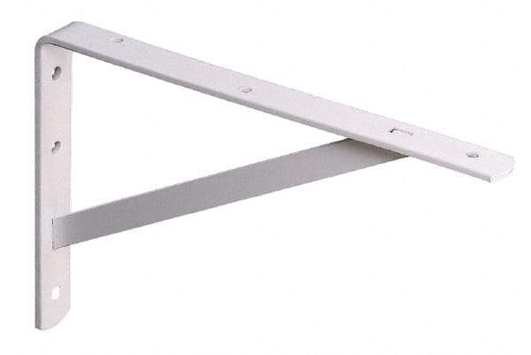 Knape & Vogt - 1,000 Lb Capacity, White Finish, L-Bracket - 20" Long, 13.1" High - Americas Tooling