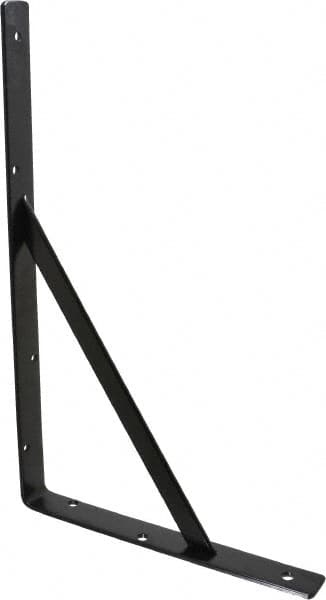 Knape & Vogt - 1,000 Lb Capacity, Black Epoxy Coated, L-Bracket - 16" Long, 10" High - Americas Tooling