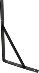 Knape & Vogt - 1,000 Lb Capacity, Black Epoxy Coated, L-Bracket - 16" Long, 10" High - Americas Tooling