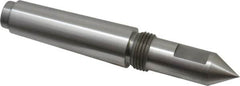 Riten - 3/4" Head Diam, Steel Long Point Solid Dead Center - 3MT Morse Taper, 3/4" Point Diam, 2" Point Length, 2-7/16" OAL - Americas Tooling