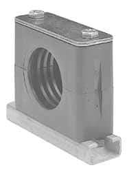 HYDAC - 2.83" Wide x 2.52" High x 1.18" Deep, Polypropylene Standard Duty C-Rail Mount Vibration-Control Clamp - Carbon Steel Plate, Mount with C-Rail Nuts, Top plates, Clamp Pairs, and Bolts - Americas Tooling