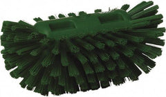 Vikan - 1-1/2" Bristle Length, Polyester Utility Scrub Brush - 5-1/2" Wide Head, 8" OAL, European Threaded Handle, Green, Polypropylene Block - Americas Tooling