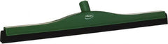 Vikan - 24" Foam Rubber Blade Bench Squeegee - Double Edge, Green, Plastic Holder - Americas Tooling