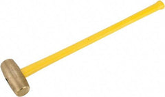 American Hammer - 12 Lb Head Nonsparking Hammer - 34" OAL, 31" Long Fiberglass Handle - Americas Tooling