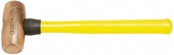 American Hammer - 4 Lb Head Nonsparking Mallet - 14-1/2" OAL, 13" Long Fiberglass Handle - Americas Tooling