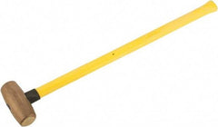 American Hammer - 8 Lb Head Nonsparking Hammer - 33" OAL, 30-1/2" Long Fiberglass Handle - Americas Tooling