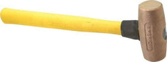 American Hammer - 4 Lb Head Nonsparking Mallet - 14-1/2" OAL, 13" Long Fiberglass Handle - Americas Tooling