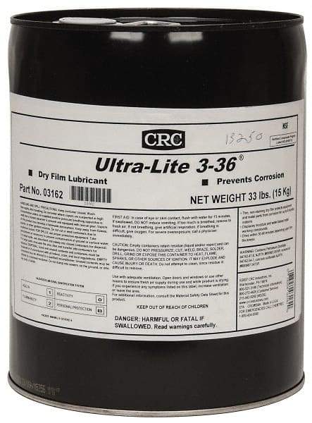 CRC - 5 Gal Pail Dry Film Lubricant - Amber, -40°F to 300°F, Food Grade - Americas Tooling