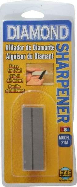 Eze Lap - 3" Long x 1" Wide x 1/4" Thick, Diam ond Sharpening Stone - Flat, 400 Grit, Medium Grade - Americas Tooling