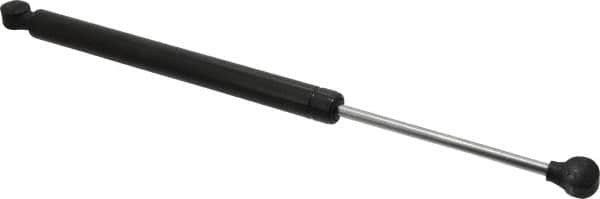 Made in USA - 0.32" Rod Diam, 0.87" Tube Diam, 100 Lb Capacity, Hydraulic Dampers - Extension, 17.01" Extended Length, 6" Stroke Length, Plastic Ball Socket, Chrome-Plated Piston - Americas Tooling