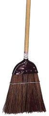 Weiler - 12" Wide, Plastic Bristles, Plastic Handle, Angled Broom - Flagged - Americas Tooling