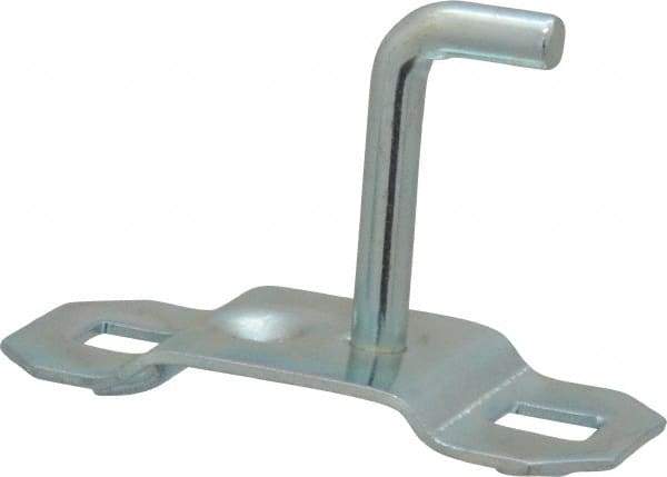 Triton - 3/16" Diam, 1" Long Single Angled End Pegboard Hook - 1-1/4" Projection, 90° Bend, 5/8" Bend Length, Steel - Americas Tooling