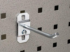 Triton - 3/16" Diam, 4" Long Single Angled End Pegboard Hook - 4-3/4" Projection, 30° Bend, 1/2" Bend Length, Steel - Americas Tooling