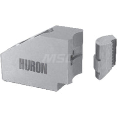 Huron Machine Products - Hard Lathe Chuck Jaws; Jaw Type: Collet Pad Jaw ; Jaw Interface Type: 1.5mm x 60 Serrated ; Maximum Compatible Chuck Diameter (Inch): 6 ; Material: 1018 Steel ; Overall Width/Diameter (Inch): 1-3/4 ; Overall Length (Decimal Inch) - Exact Industrial Supply