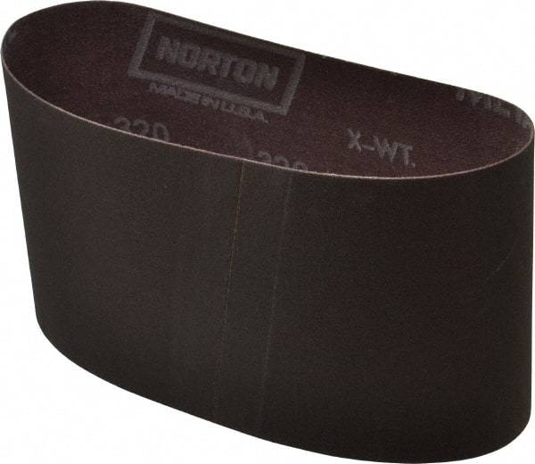 Norton - 3-1/2" Wide x 15-1/2" OAL, 320 Grit, Aluminum Oxide Abrasive Belt - Aluminum Oxide, Extra Fine, Coated, Series R228 - Americas Tooling