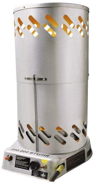 Heatstar - 30,000 to 80,000 BTU, Propane Convection Heater - 20 Lb Fuel Capacity, 15-1/4" Long x 18-1/4" Wide x 21-3/4" High - Americas Tooling