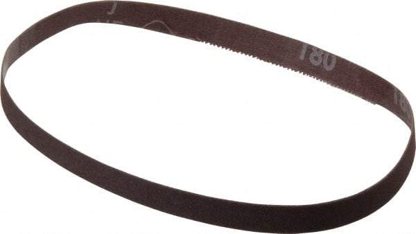 Norton - 1/2" Wide x 18" OAL, 180 Grit, Aluminum Oxide Abrasive Belt - Aluminum Oxide, Very Fine, Coated, Series R228 - Americas Tooling