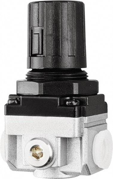 PRO-SOURCE - 3/4 NPT Port, 175 CFM, Aluminum Die Cast Heavy-Duty Regulator - 7 to 145 psi Range, 220 Max psi Supply Pressure, 1/4" Gauge Port Thread, 3.54" Wide x 6.97" High - Americas Tooling