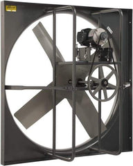 Americraft - 36" Blade, Belt Drive, 1 hp, 13,174 CFM, TEFC Exhaust Fan - 42-1/2" Opening Height x 42-1/2" Opening Width, 16/8 Amp, 115/230 Volt, 1 Speed, Single Phase - Americas Tooling