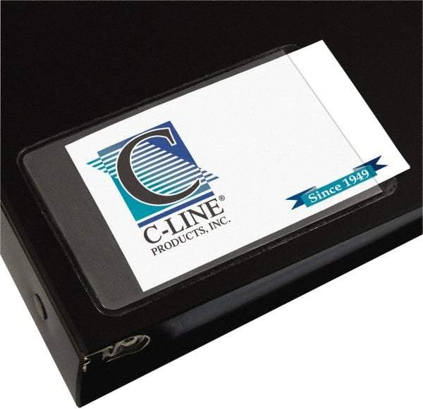 C-LINE - 10 Piece Business Card/ID Protectors - 3-1/2" High x 2" Wide - Americas Tooling