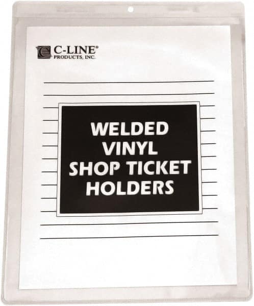 C-LINE - 50 Piece Clear Shop Ticket Holder - 8" High x 5" Wide - Americas Tooling