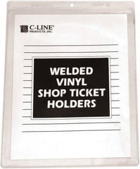 C-LINE - 50 Piece Clear Shop Ticket Holder - 8" High x 5" Wide - Americas Tooling