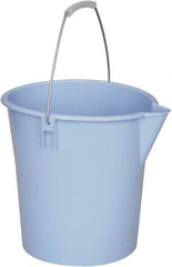 Ability One - 12 Qt, Plastic Round Blue Single Pail with Pour Spout - Handle Included - Americas Tooling