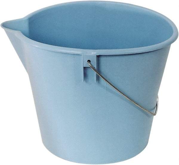 Ability One - 10 Qt, Plastic Round Blue Single Pail with Pour Spout - Handle Included - Americas Tooling