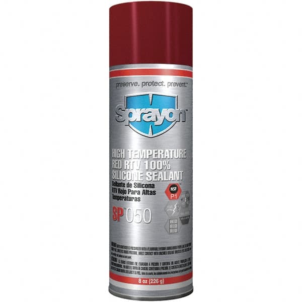 Sprayon - 8 oz Automotive Gasket Sealant - 122°F Max, Red, Comes in Aerosol Can - Americas Tooling