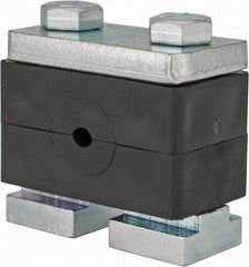 HYDAC - 2.87" Wide x 1.89" High x 1.18" Deep, Polypropylene Heavy Duty C-Rail Mount Vibration-Control Clamp - Carbon Steel Plate, Mount with C-Rail Nuts, Top plates, Clamp Pairs, and Bolts - Americas Tooling