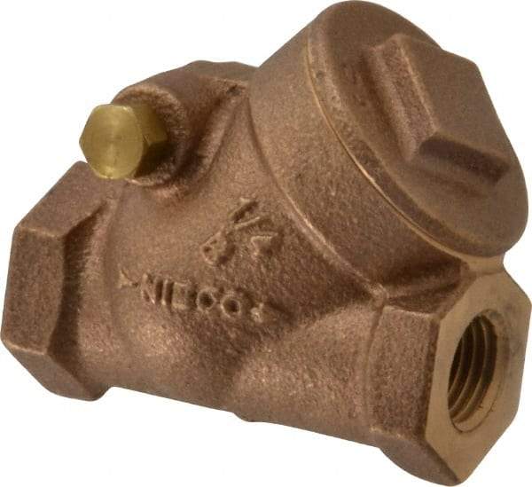 NIBCO - 1/4" Bronze Check Valve - Y-Pattern, FNPT x FNPT, 200 WOG - Americas Tooling