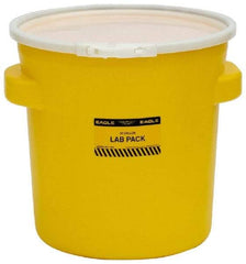 Eagle - 20 Gallon Capacity, Plastic Lever Lock, Yellow Lab Pack - 5 Gallon Container, Polyethylene, 88 Lb. Capacity, UN 1H2/X40/S Listing - Americas Tooling