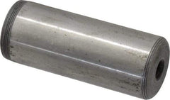 Jergens - 1" Diam x 2-1/2" Pin Length C-1215 Alloy Steel Pull Out Dowel Pin - C 47-58 & C 60-64 (Surface) Hardness, 1 Beveled & 1 Threaded End - Americas Tooling