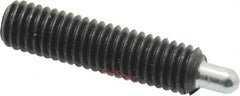 Jergens - 10-32, 3/4" Thread Length, 1/8" Plunger Projection, Steel Threaded Spring Plunger - 0.093" Max Plunger Diam, 3/4" Plunger Length, 1.3 Lb Init End Force, 2.7 Lb Final End Force, 3/32" Hex - Americas Tooling