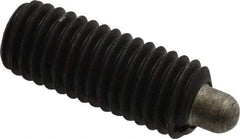 Jergens - 1/2-13, 1-1/4" Thread Length, 1/4" Plunger Projection, Steel Threaded Spring Plunger - 1/4" Max Plunger Diam, 1-1/4" Plunger Length, 2.7 Lb Init End Force, 9.3 Lb Final End Force, 1/4" Hex - Americas Tooling