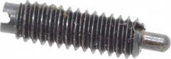 Jergens - 8-32, 1/2" Thread Length, 3/32" Plunger Projection, Steel Threaded Spring Plunger - 0.07" Max Plunger Diam, 1/2" Plunger Length, 0.5 Lb Init End Force, 4 Lb Final End Force - Americas Tooling