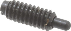 Jergens - 1/4-20, 5/8" Thread Length, 3/16" Plunger Projection, Steel Threaded Spring Plunger - Americas Tooling