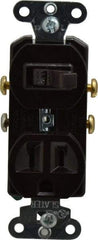 Pass & Seymour - 1 Pole, 120/125 Volt, 15 Amp, 1 Outlet, Flush Mounted, Self Grounding, Tamper Resistant Combination Outlet and Switch - 5-15R Configuration, 1 Switch, Side Wiring, UL Listed 20 498 Standard - Americas Tooling