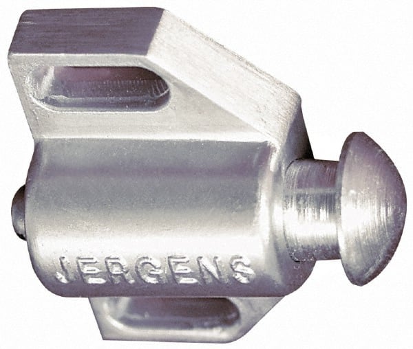 Gibraltar - 1-1/2" Base Width, 3/16" Stroke Len, 9/16" Stop Head OD, 1-1/8" Btw Mt Hole Ctrs, 7/8" Btw Mt Hole & Edge, Round Spring Locating Stop - Exact Industrial Supply