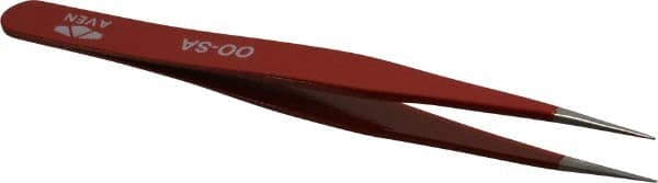 Aven - 4-3/4" OAL OO-SA Color Coded Precision Tweezers - Stainless Steel, OO-SA Pattern - Americas Tooling